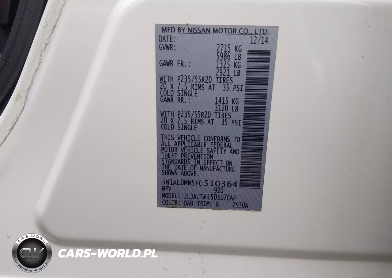 2015 Infiniti Qx60 VIN:5N1AL0MN5FC510364 - 9