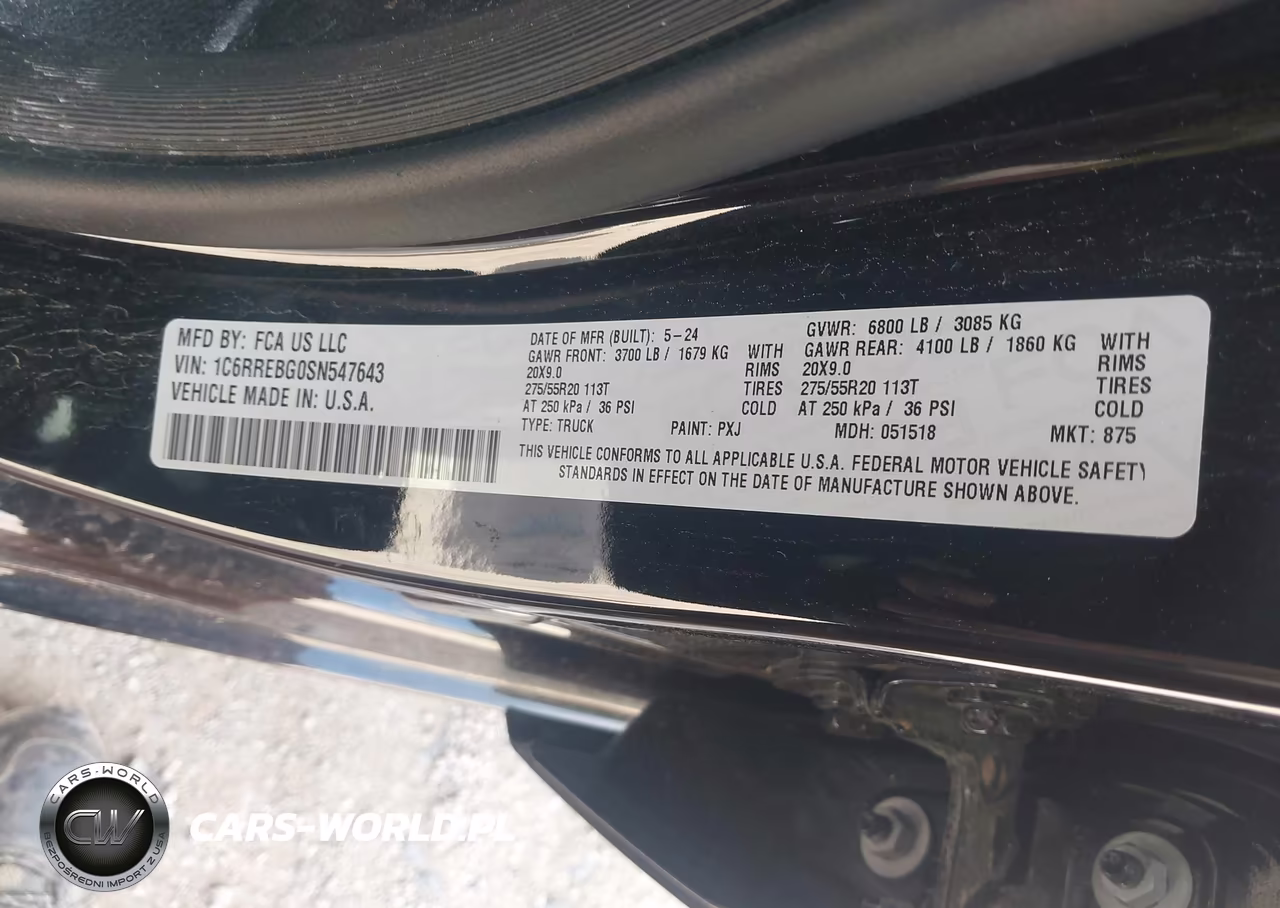 2025 Ram 1500 Big Horn 4X2 6'4 Box VIN:1C6RREBG0SN547643 - 9