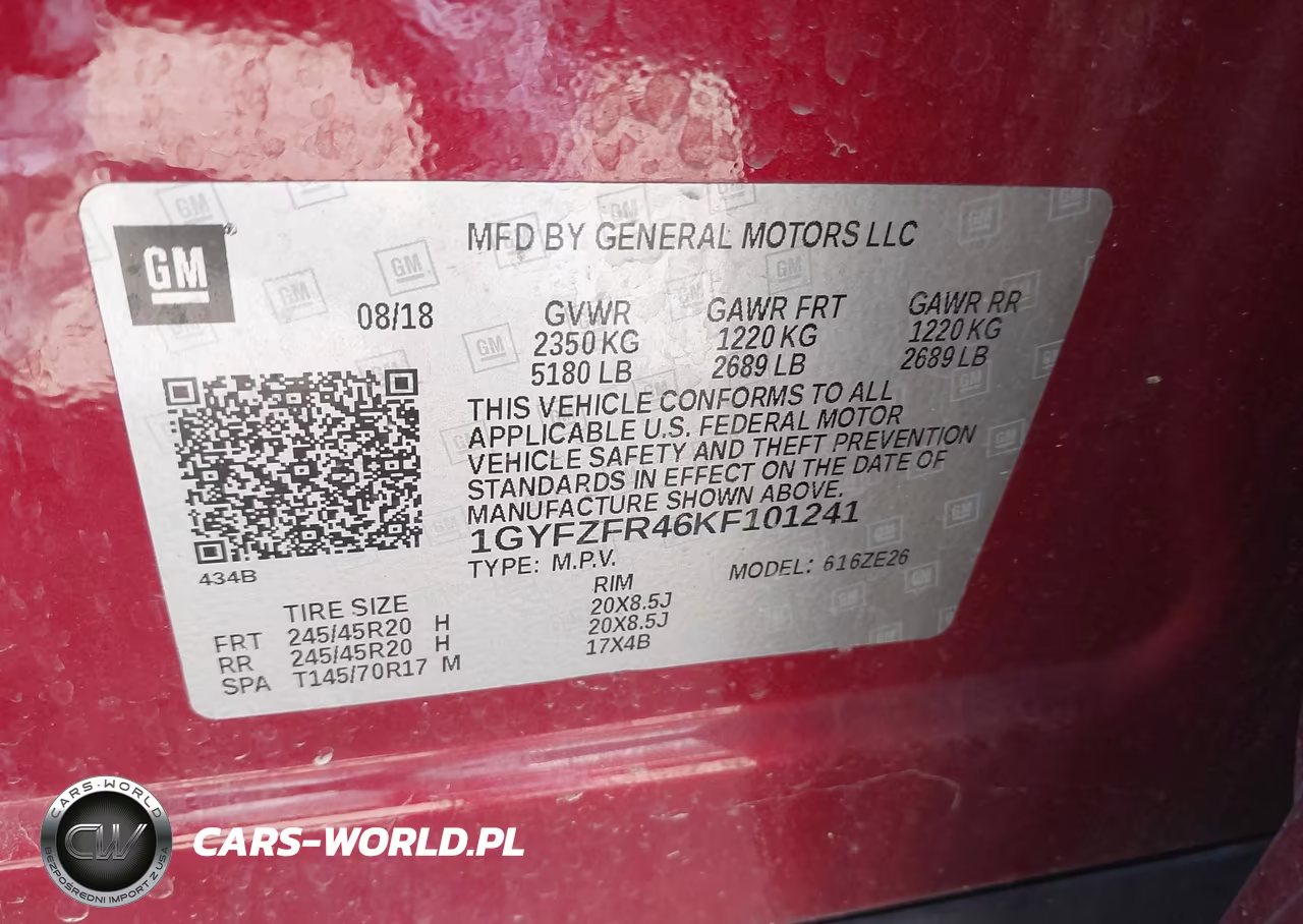 2019 Cadillac Xt4 Sport VIN:1GYFZFR46KF101241 - 9