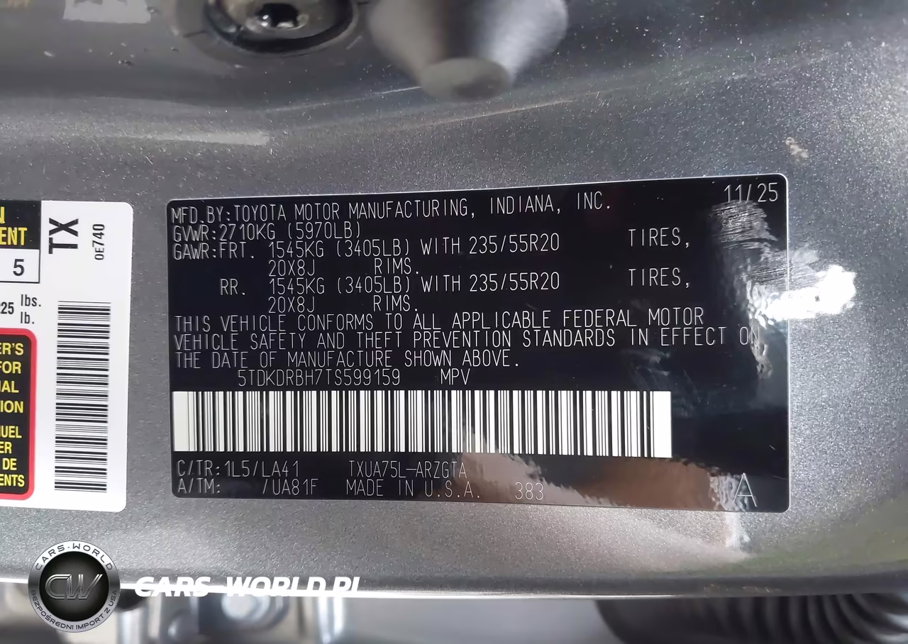 2026 Toyota Highlander Platinum VIN:5TDKDRBH7TS599159 - 9