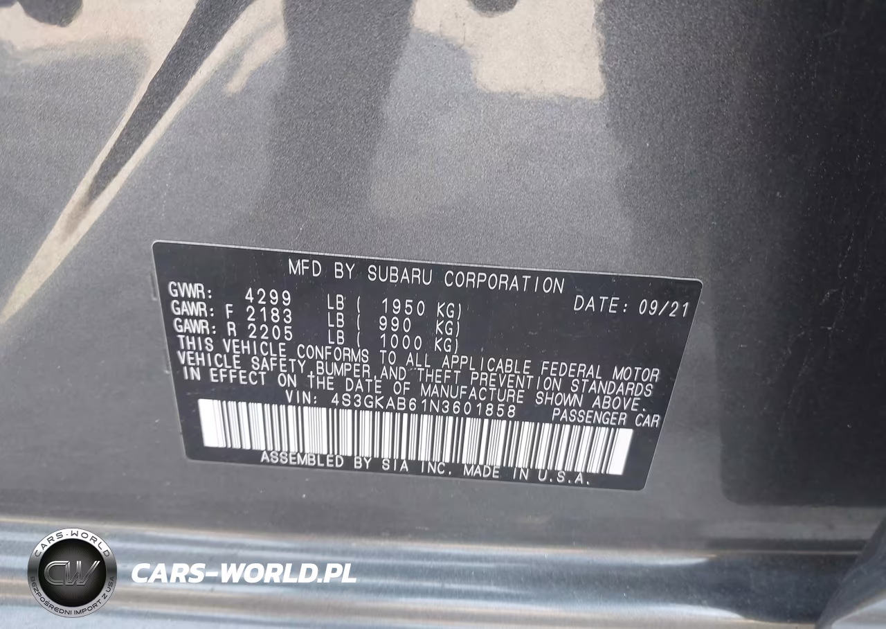 2022 Subaru Impreza Base VIN:4S3GKAB61N3601858 - 9