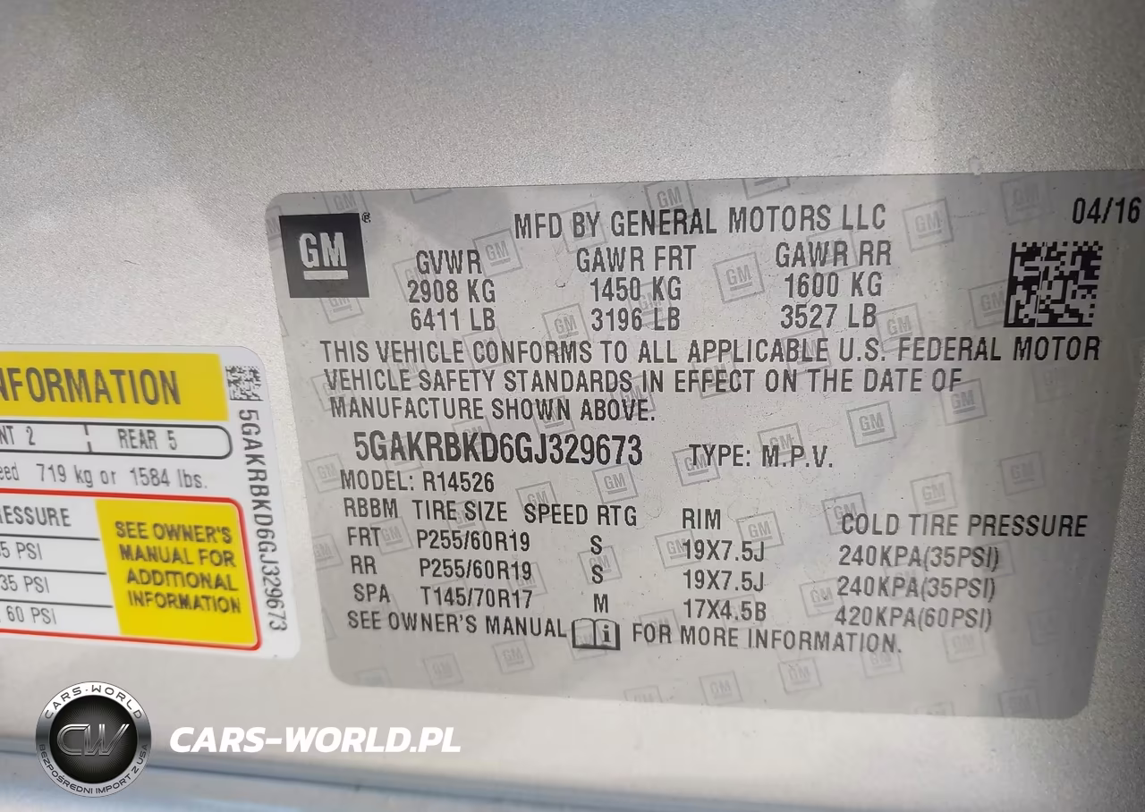 2016 Buick Enclave Leather VIN:5GAKRBKD6GJ329673 - 9