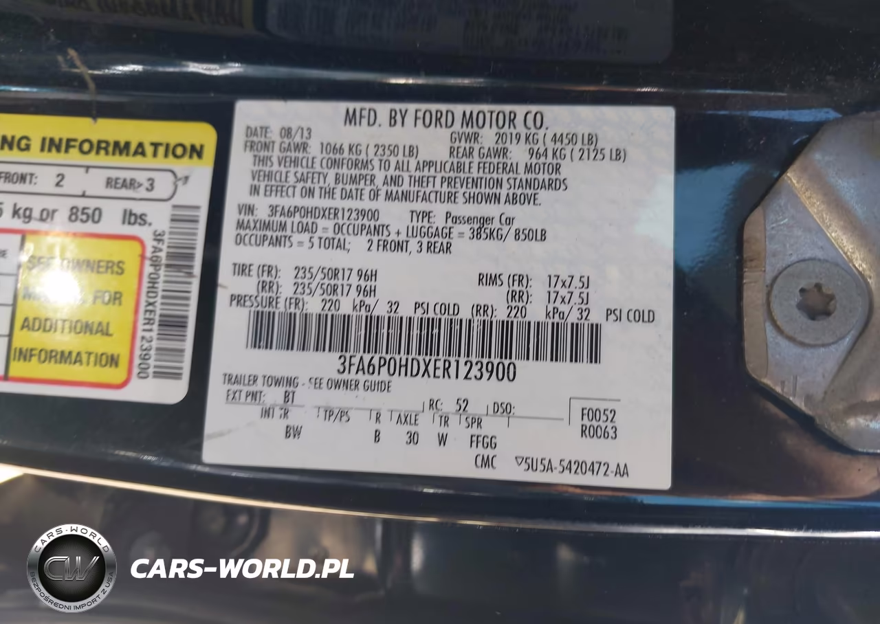 2014 Ford Fusion Se VIN:3FA6P0HDXER123900 - 9
