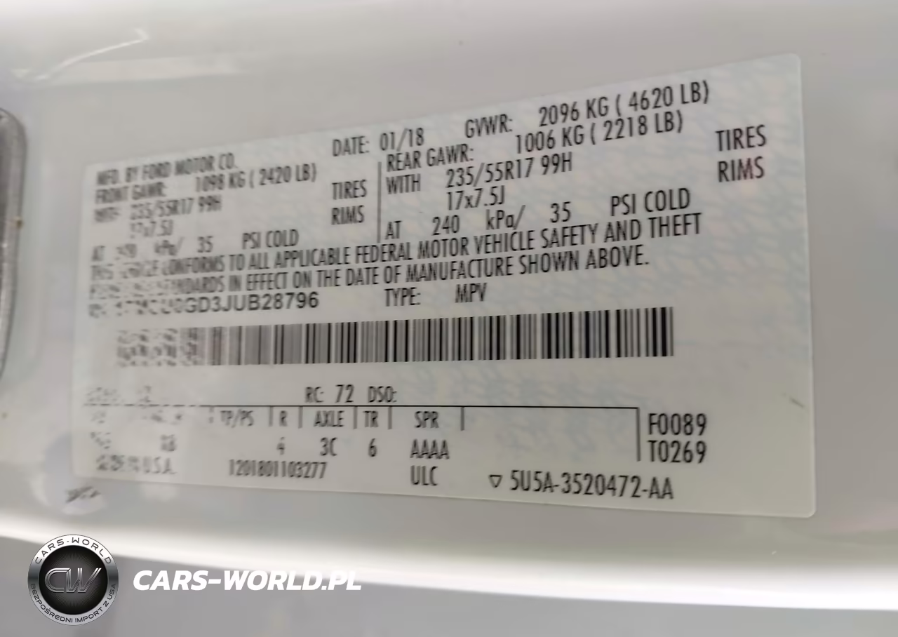 2018 Ford Escape Se VIN:1FMCU0GD3JUB28796 - 9