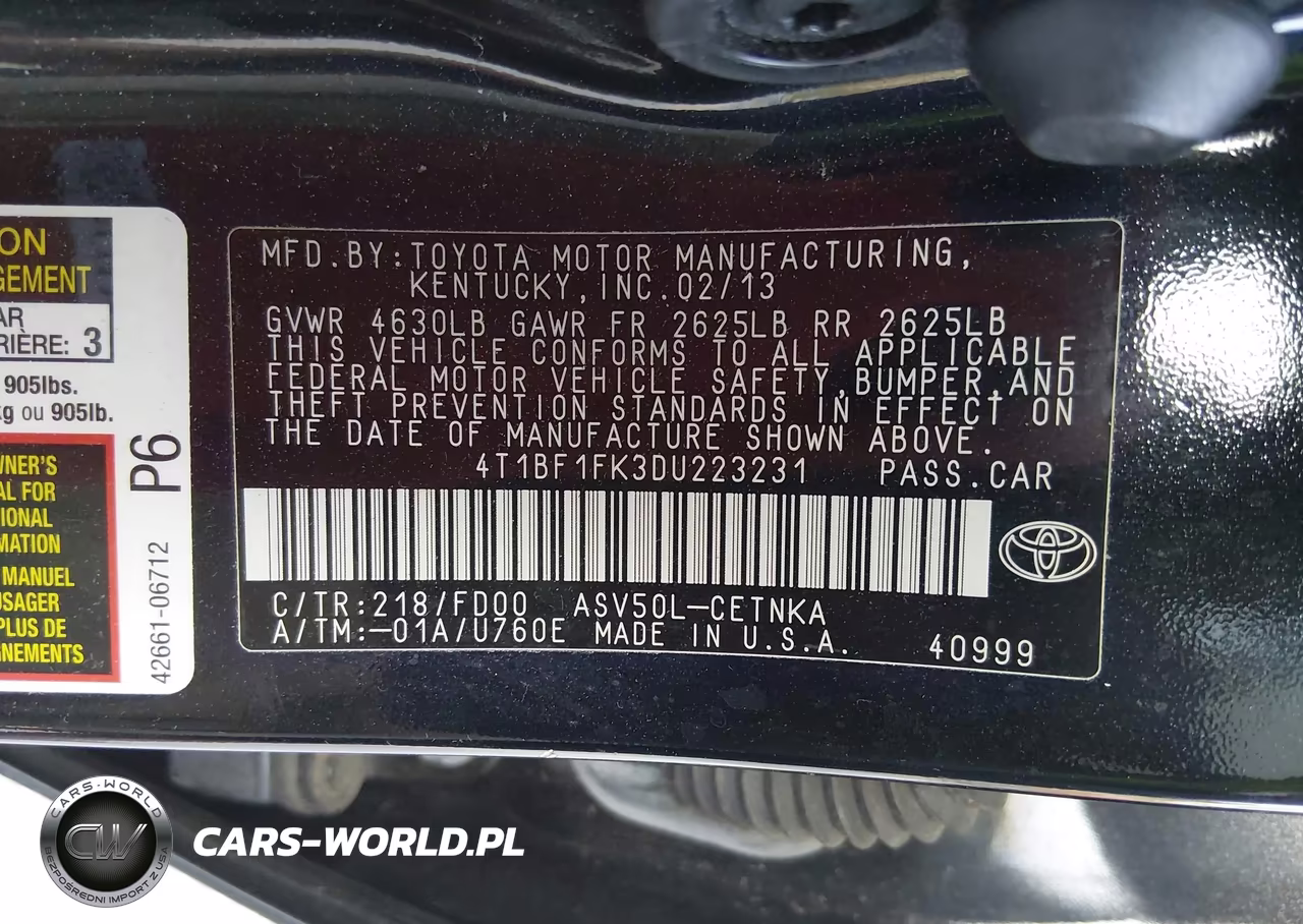 2013 Toyota Camry Le VIN:4T1BF1FK3DU223231 - 9