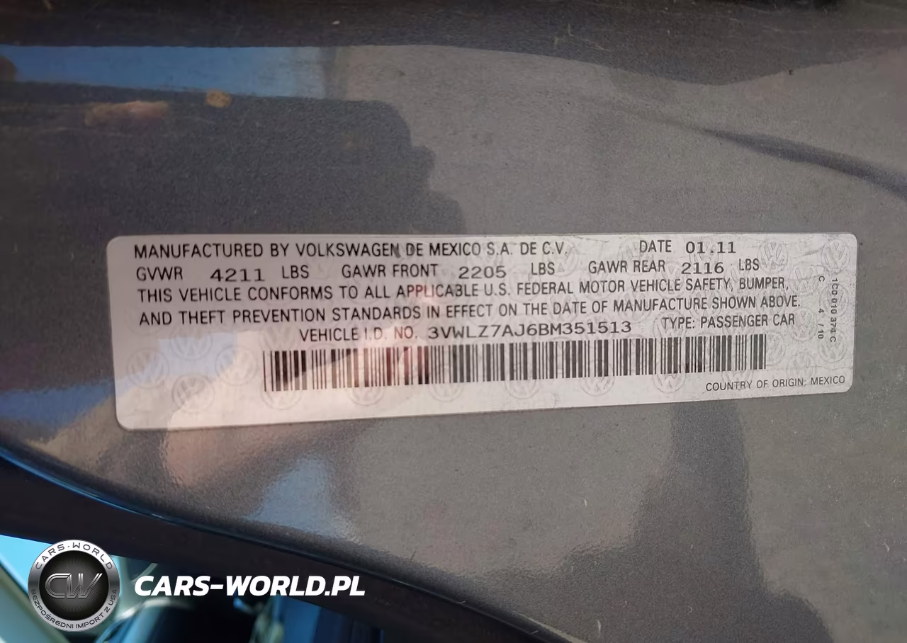 2011 Volkswagen Jetta 2.5L Sel VIN:3VWLZ7AJ6BM351513 - 9
