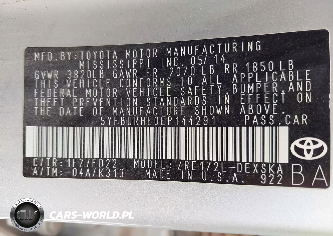 2014 Toyota Corolla S Plus VIN:5YFBURHE0EP144291 - 9