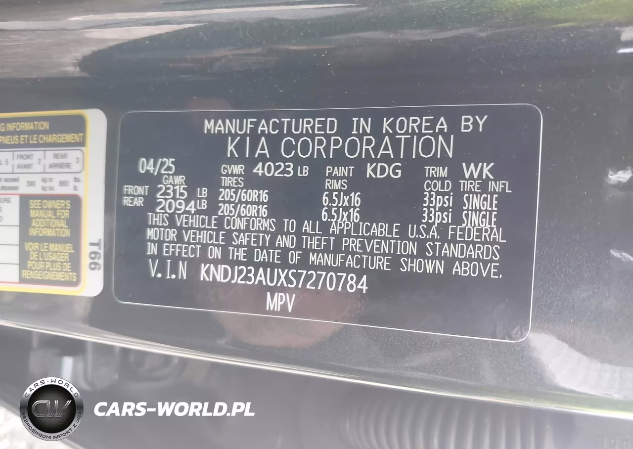 2025 Kia Soul Lx VIN:KNDJ23AUXS7270784 - 9
