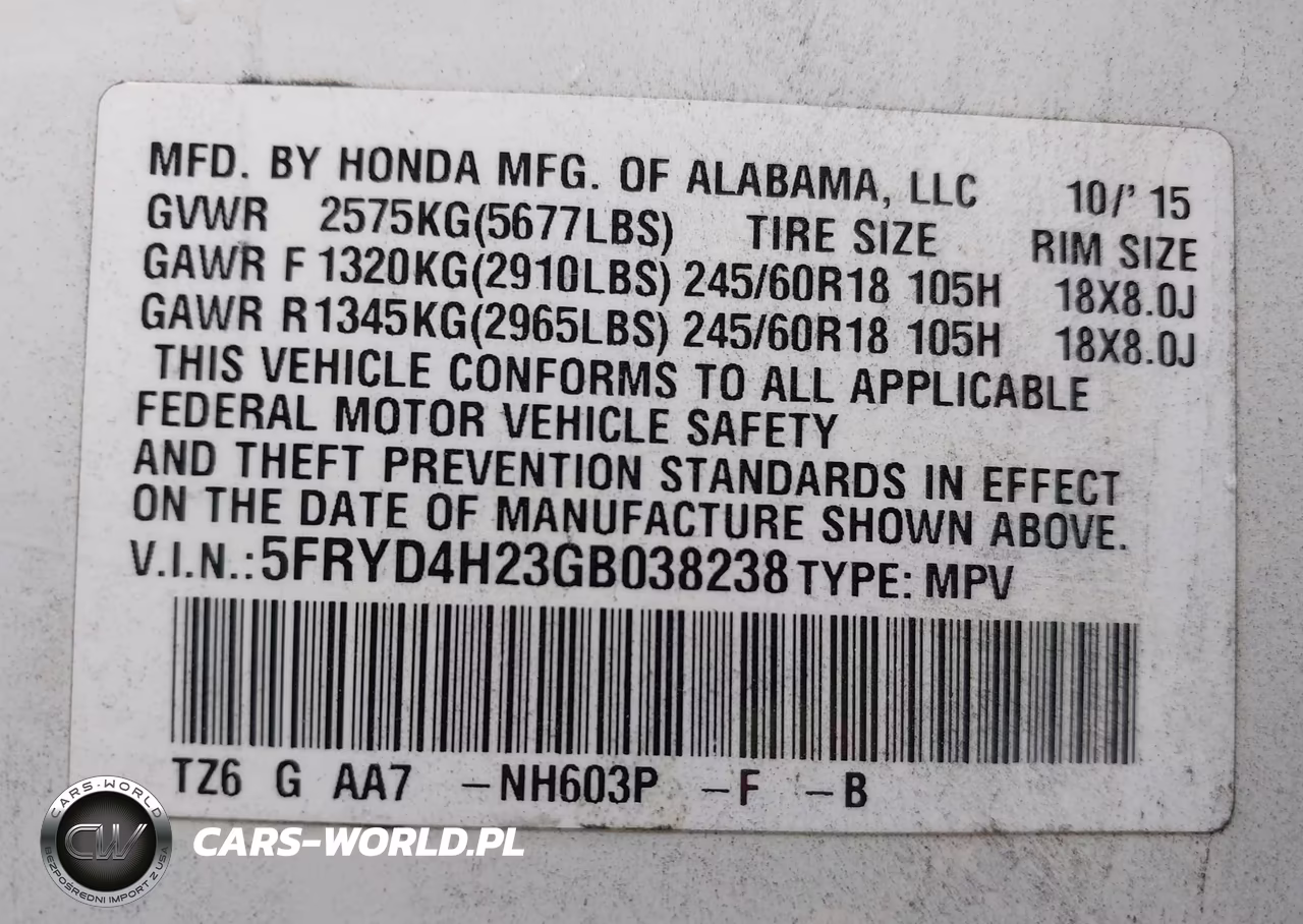 2016 Acura Mdx Acurawatch Plus Package VIN:5FRYD4H23GB038238 - 9