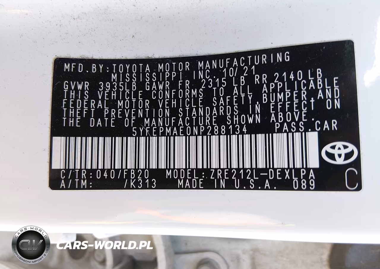 2022 Toyota Corolla Le VIN:5YFEPMAE0NP288134 - 9