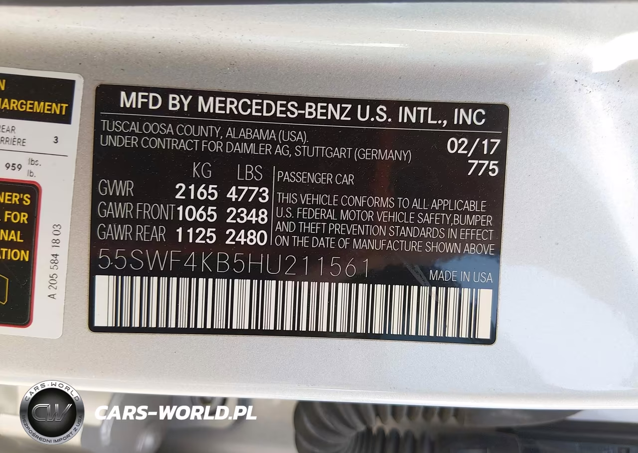 2017 Mercedes-Benz C 300 4Matic VIN:55SWF4KB5HU211561 - 9