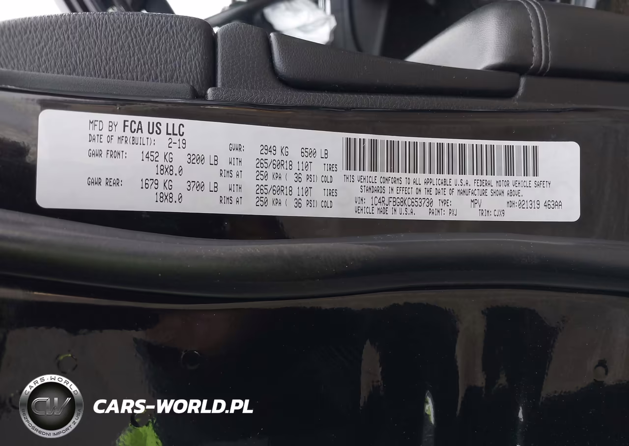 2019 Jeep Grand Cherokee Limited 4X4 VIN:1C4RJFBG8KC653730 - 9