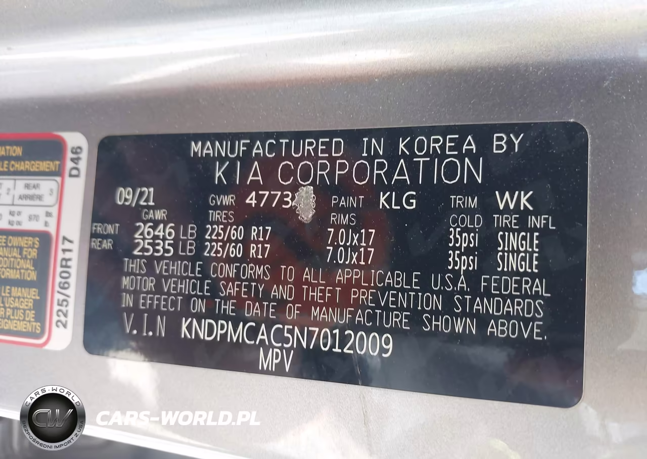 2022 Kia Sportage Lx VIN:KNDPMCAC5N7012009 - 9