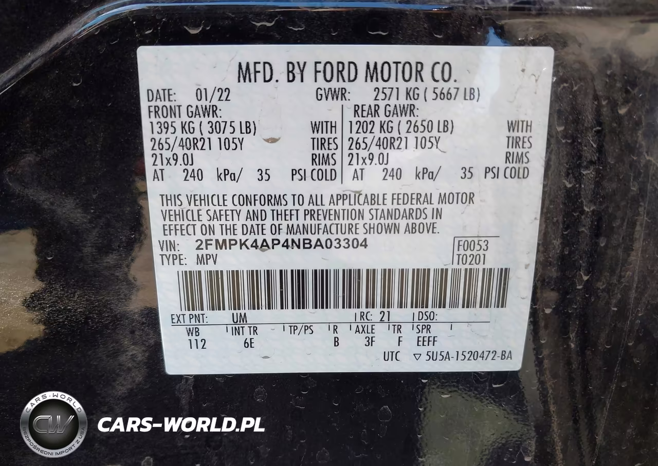 2022 Ford Edge St VIN:2FMPK4AP4NBA03304 - 9