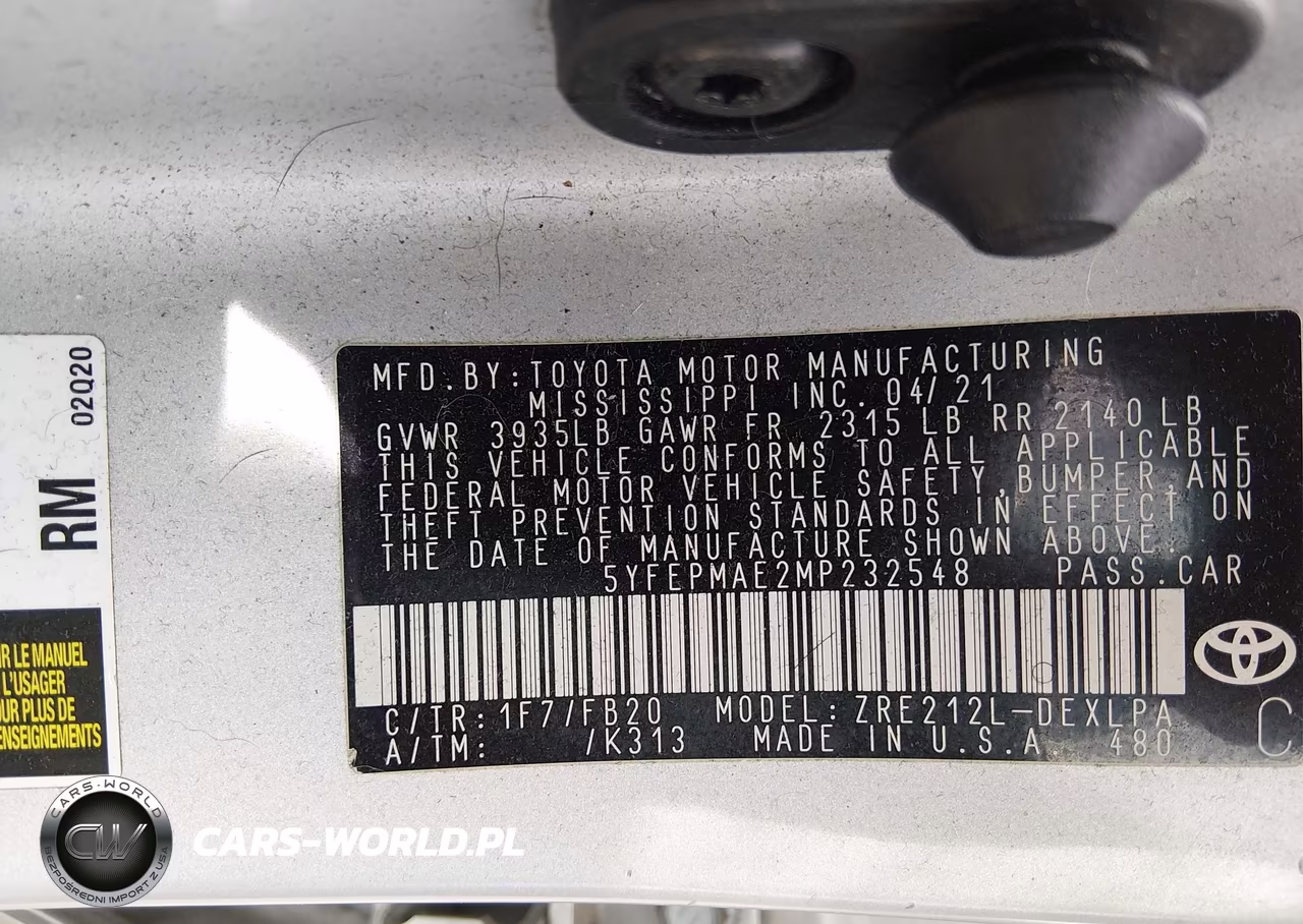 2021 Toyota Corolla Le VIN:5YFEPMAE2MP232548 - 9