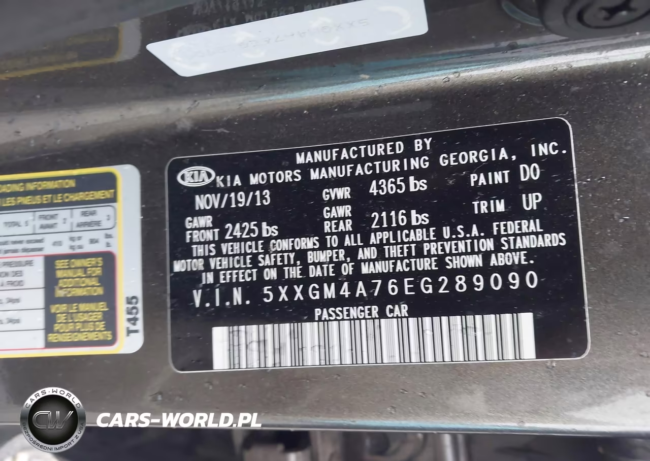 2014 Kia Optima Lx VIN:5XXGM4A76EG289090 - 9