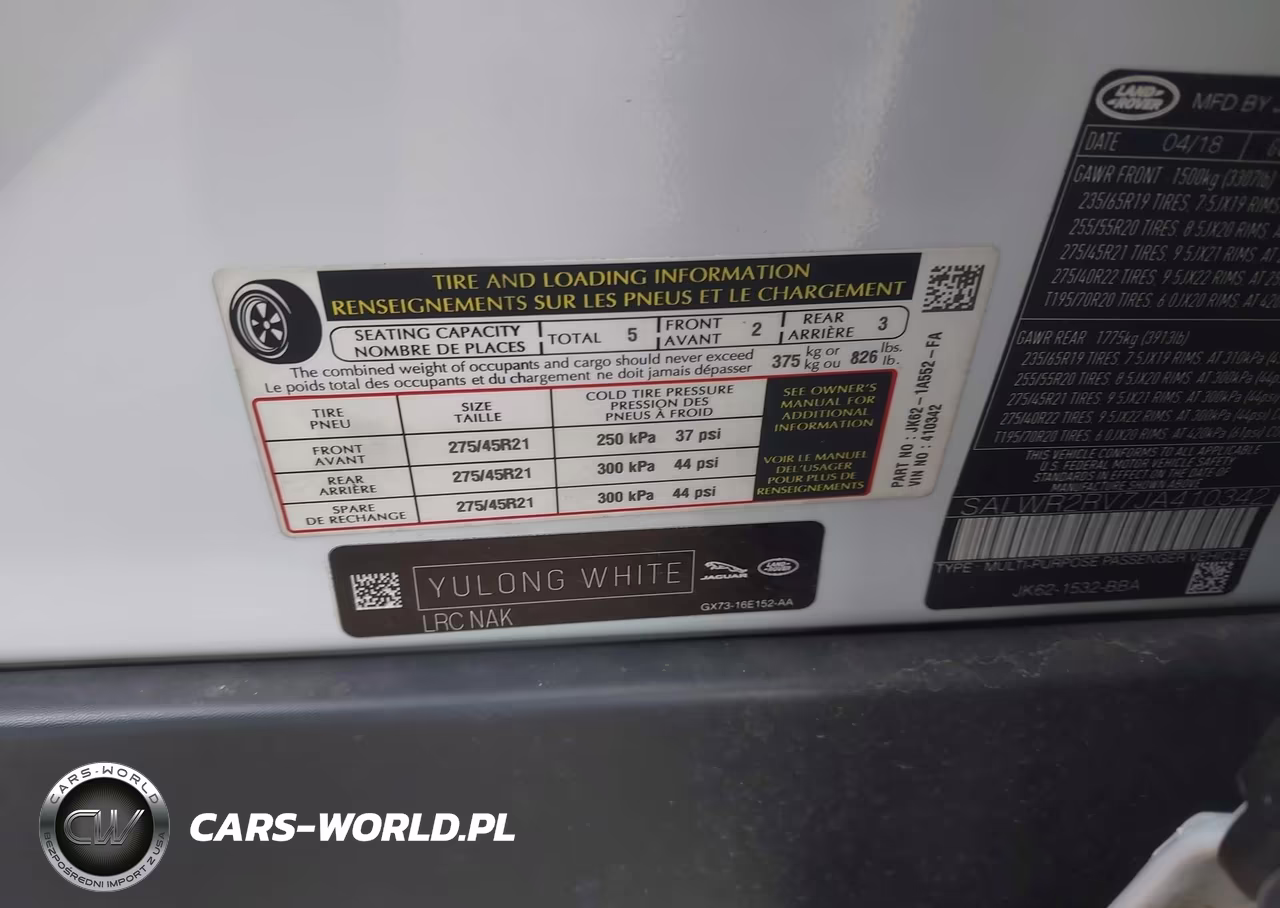 2018 Land Rover Range Rover Sport Hse VIN:SALWR2RV7JA410342 - 9