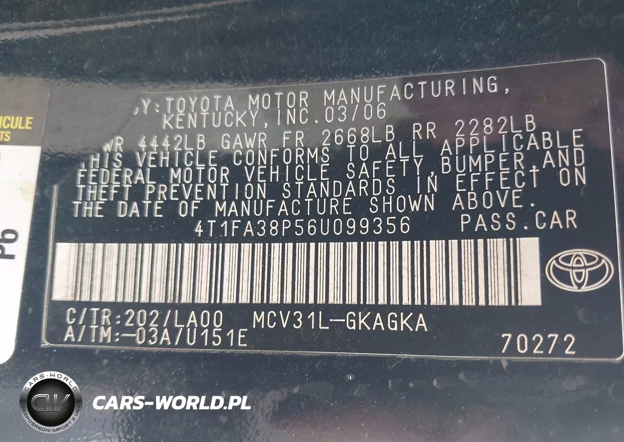 2006 Toyota Camry Solara Sle VIN:4T1FA38P56U099356 - 9