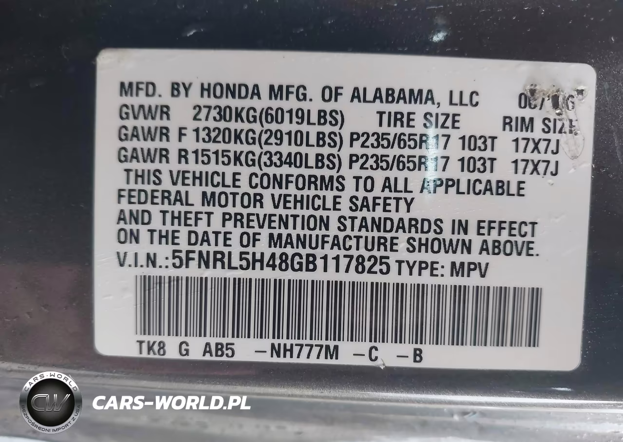 2016 Honda Odyssey Ex VIN:5FNRL5H48GB117825 - 9