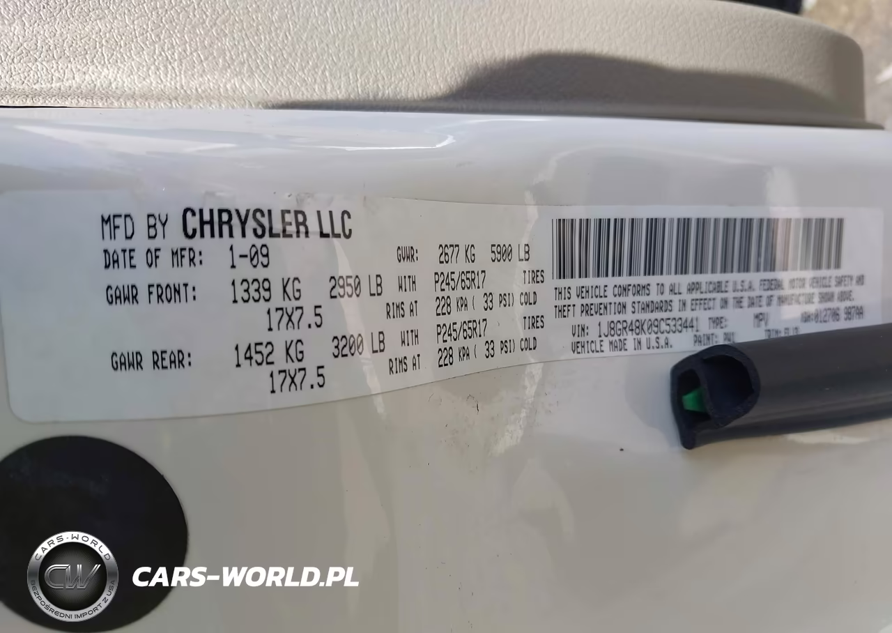 2009 Jeep Grand Cherokee Laredo VIN:1J8GR48K09C533441 - 9