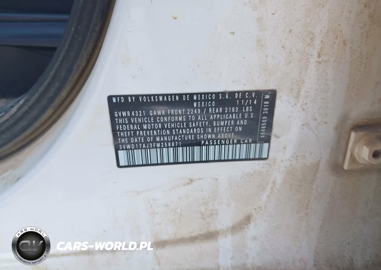 2015 Volkswagen Jetta 1.8T Se VIN:3VWD17AJ3FM258871 - 9