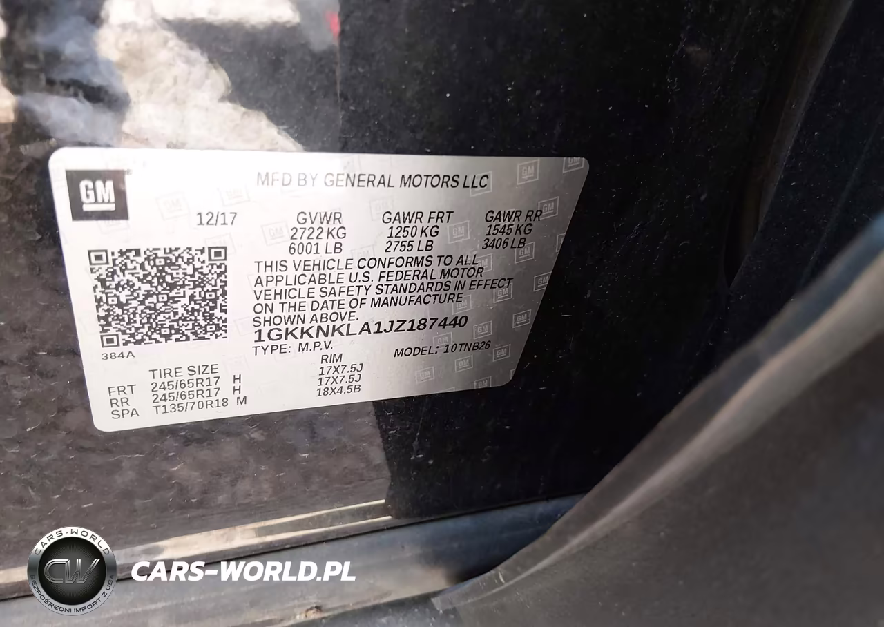 2018 GMC Acadia Sle-1 VIN:1GKKNKLA1JZ187440 - 9