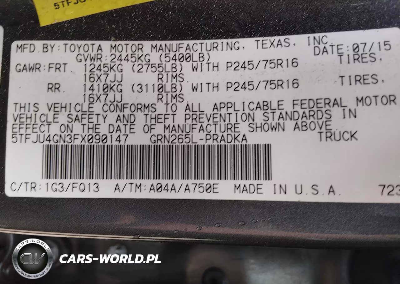 2015 Toyota Tacoma Prerunner V6 VIN:5TFJU4GN3FX090147 - 9