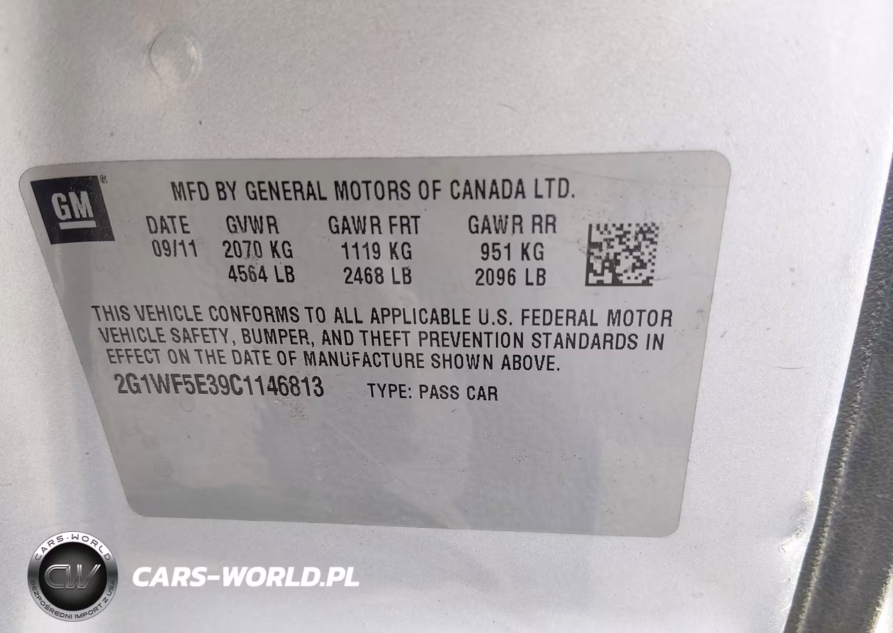 2012 Chevrolet Impala Ls VIN:2G1WF5E39C1146813 - 9