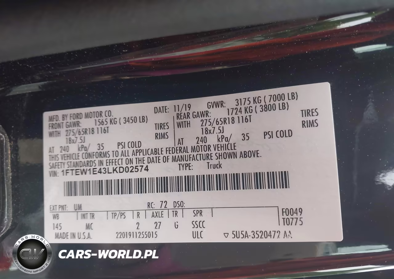 2020 Ford F-150 Xlt VIN:1FTEW1E43LKD02574 - 9