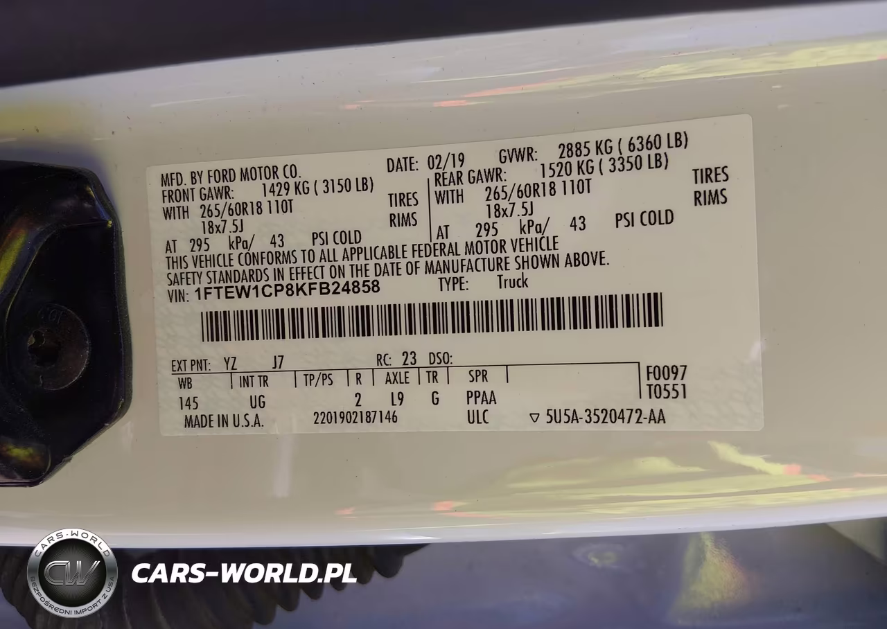 2019 Ford F-150 Xlt VIN:1FTEW1CP8KFB24858 - 9