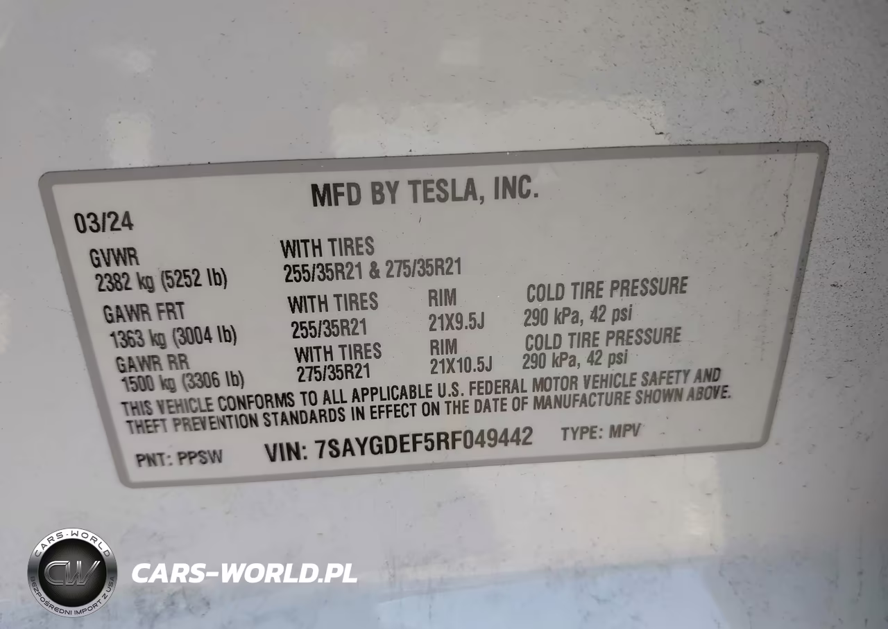 2024 Tesla Model Y Performance Dual Motor All-Wheel Drive VIN:7SAYGDEF5RF049442 - 9