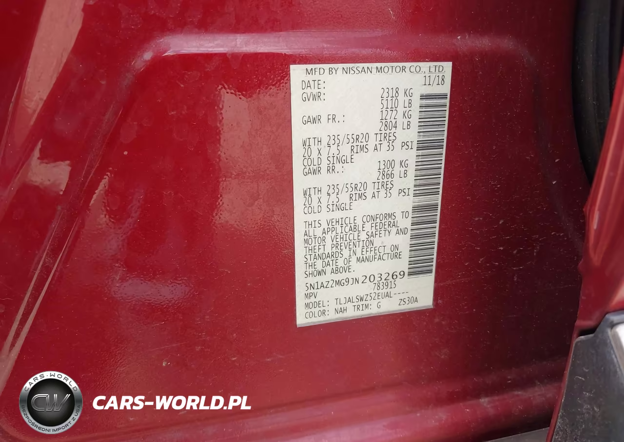 2018 Nissan Murano Platinum VIN:5N1AZ2MG9JN203269 - 9
