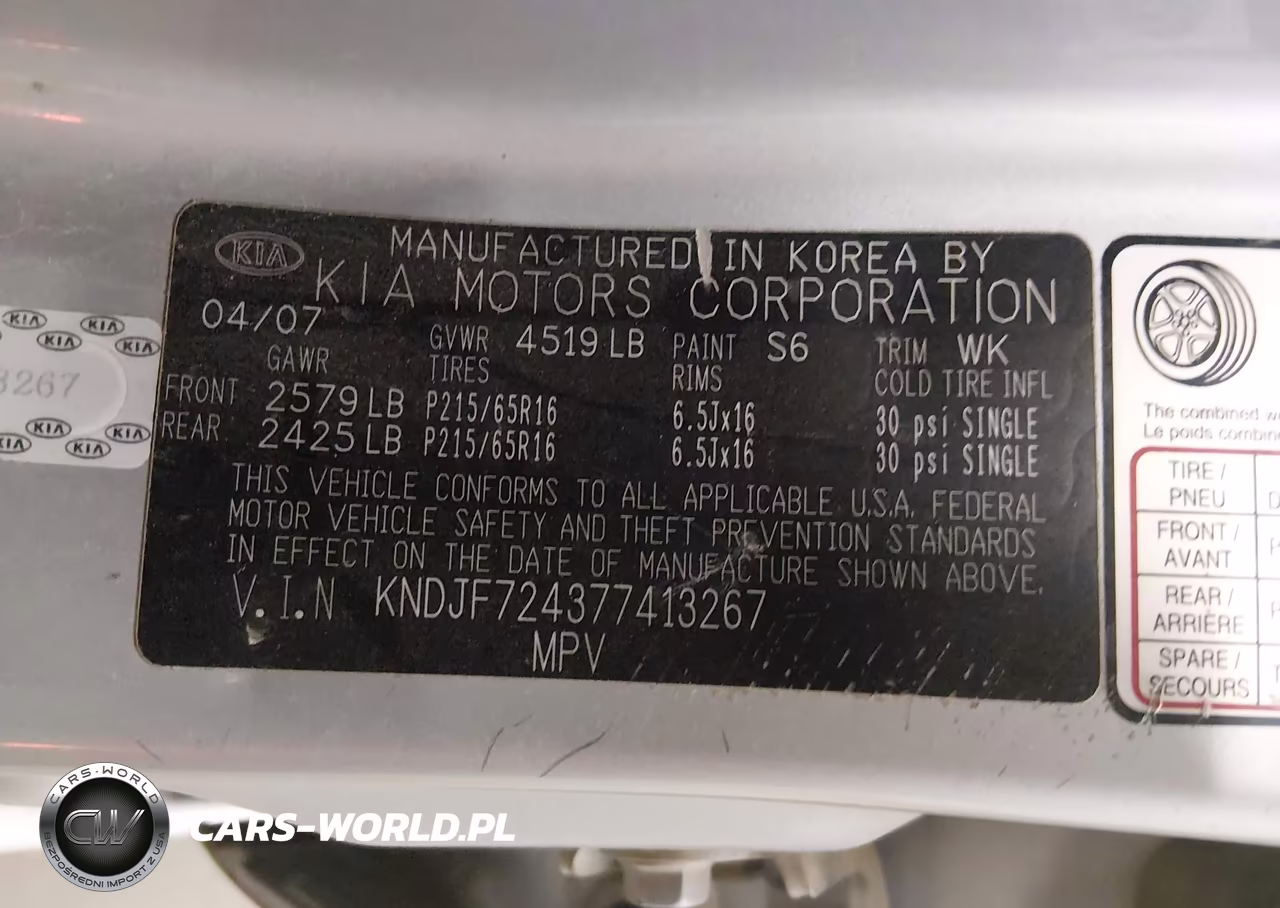2007 Kia Sportage Lx VIN:KNDJF724377413267 - 9