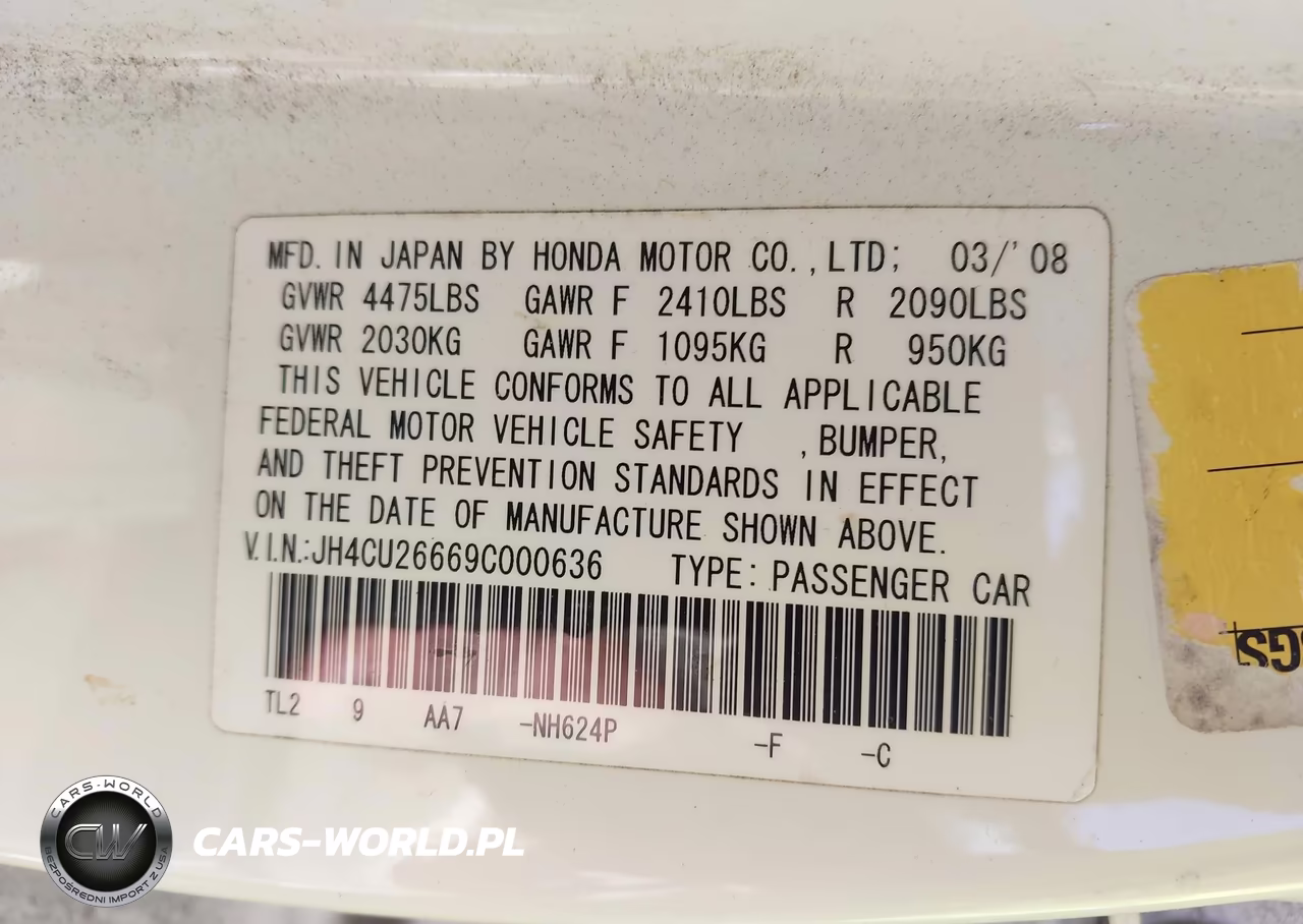 2009 Acura Tsx VIN:JH4CU26669C000636 - 9