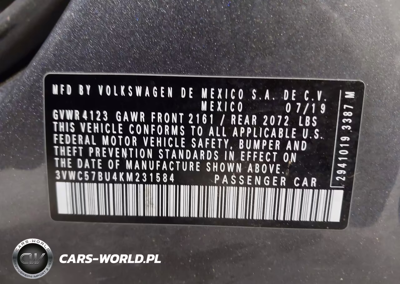 2019 Volkswagen Jetta 1.4T R-Line-1.4T S-1.4T Se VIN:3VWC57BU4KM231584 - 9