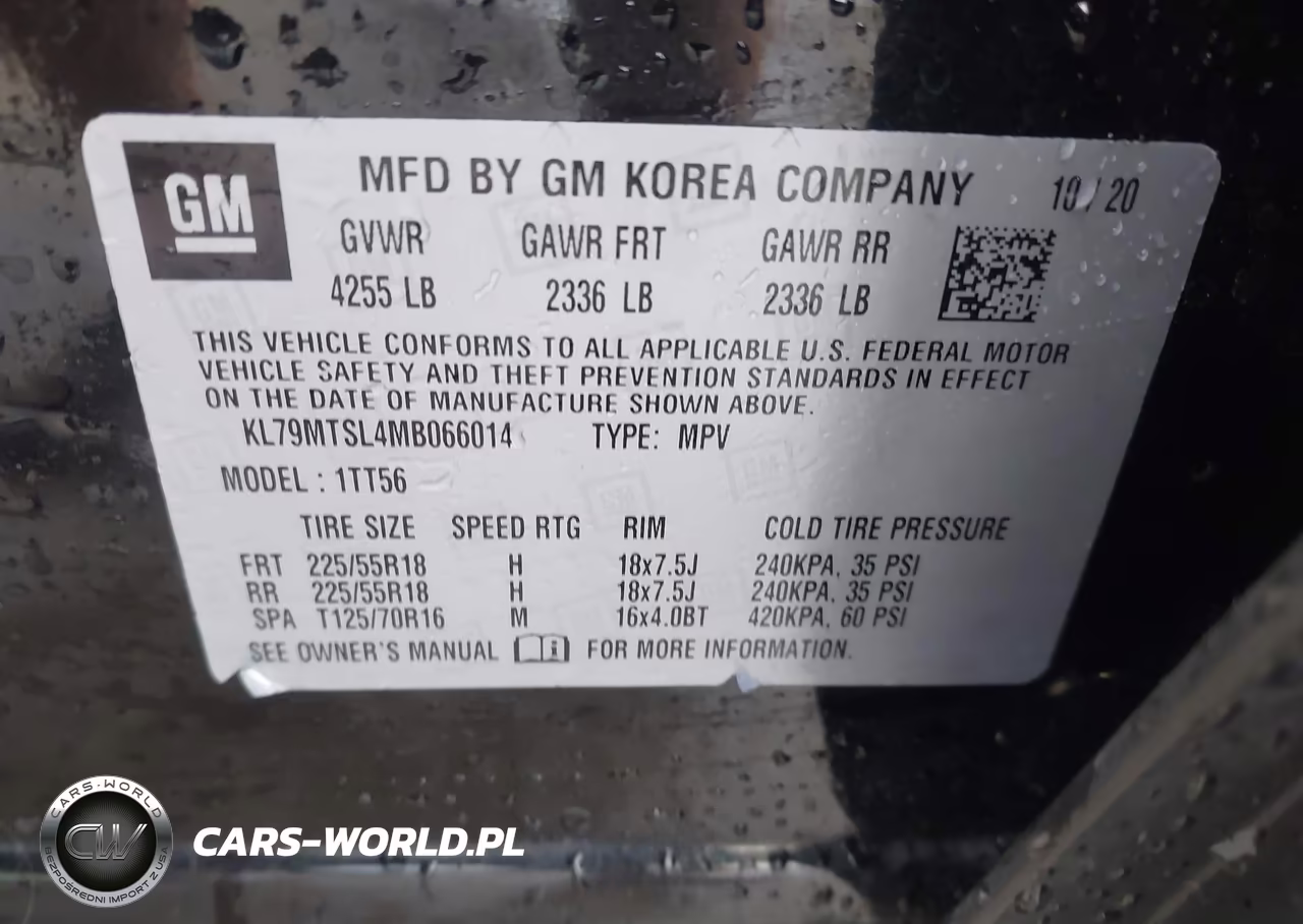 2021 Chevrolet Trailblazer Fwd Rs VIN:KL79MTSL4MB066014 - 9