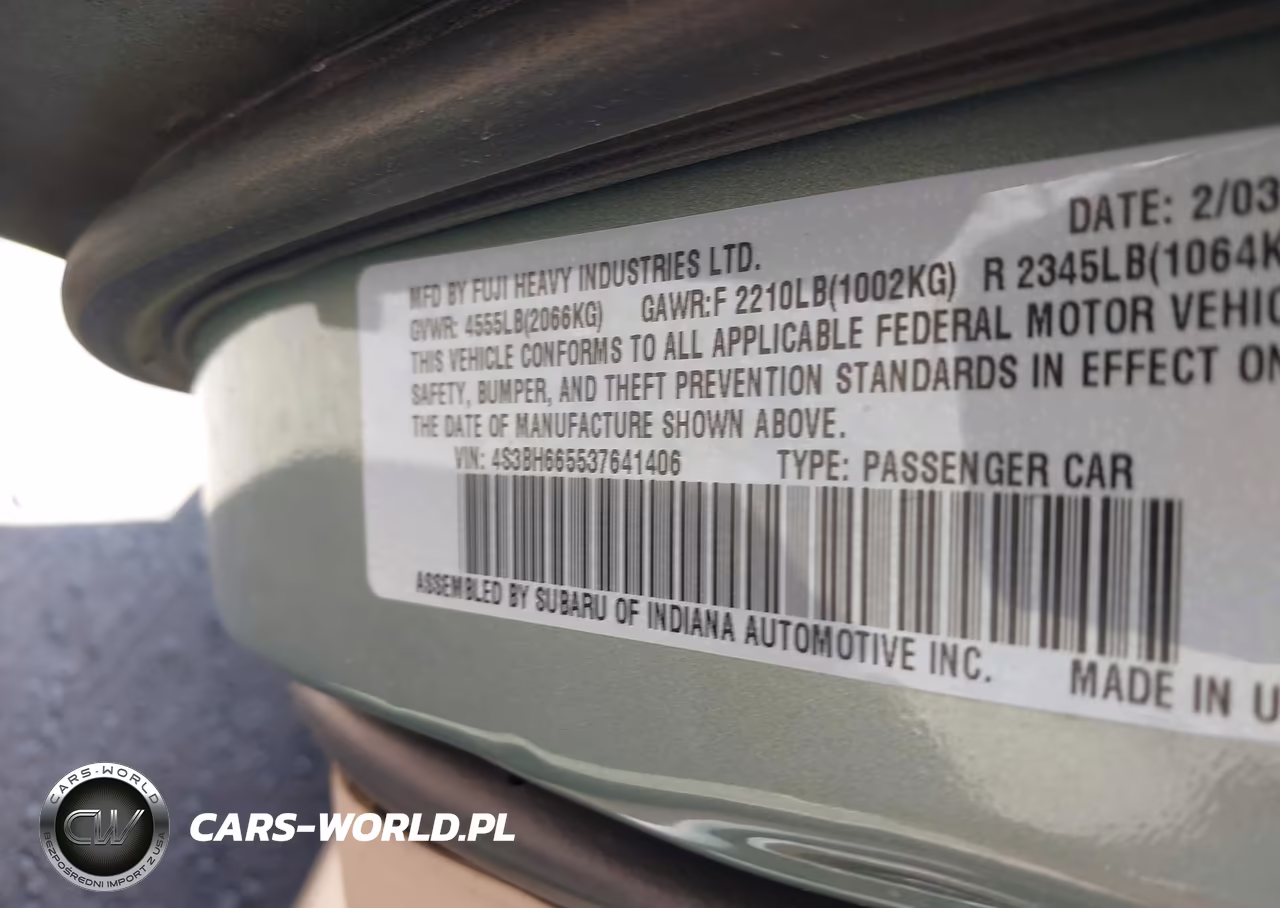 2003 Subaru Outback VIN:4S3BH665537641406 - 9
