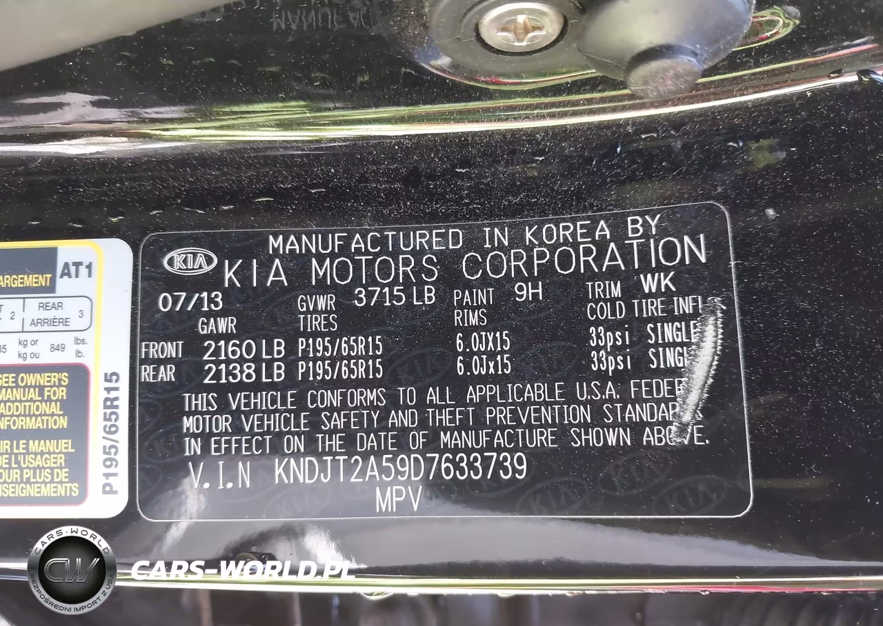 2013 Kia Soul VIN:KNDJT2A59D7633739 - 9