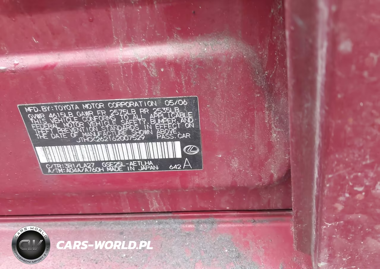 2006 Lexus Is 250 VIN:JTHCK262162007529 - 9