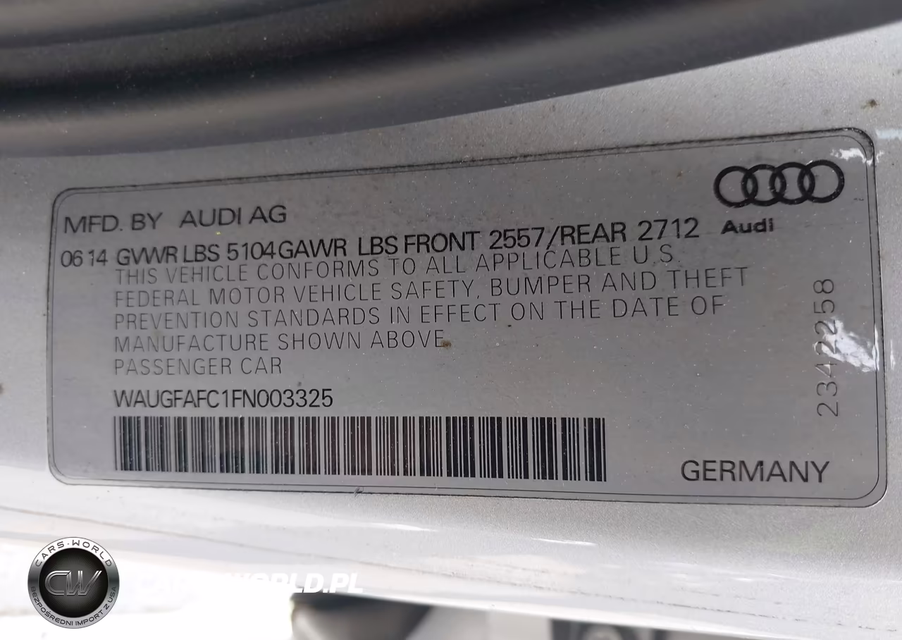 2015 Audi A6 2.0T Premium VIN:WAUGFAFC1FN003325 - 9