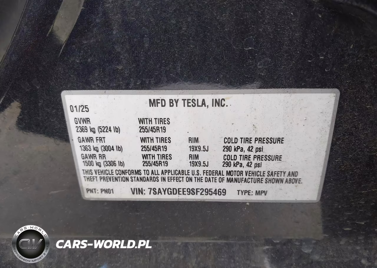 2025 Tesla Model Y Long Range Dual Motor All-Wheel Drive VIN:7SAYGDEE9SF295469 - 8