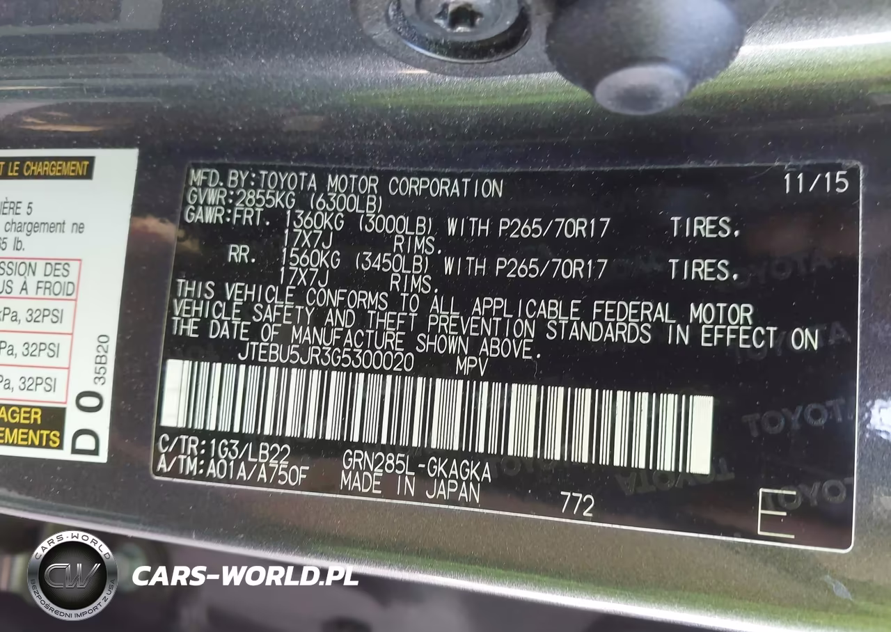 2016 Toyota 4Runner Sr5 Premium VIN:JTEBU5JR3G5300020 - 9