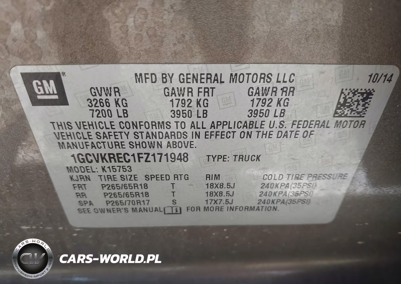 2015 Chevrolet Silverado 1500 1Lt VIN:1GCVKREC1FZ171948 - 9