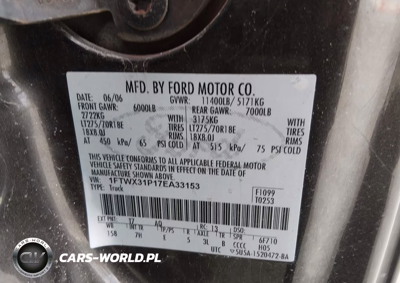 2007 Ford F-350 Lariat-Xl-Xlt VIN:1FTWX31P17EA33153 - 8