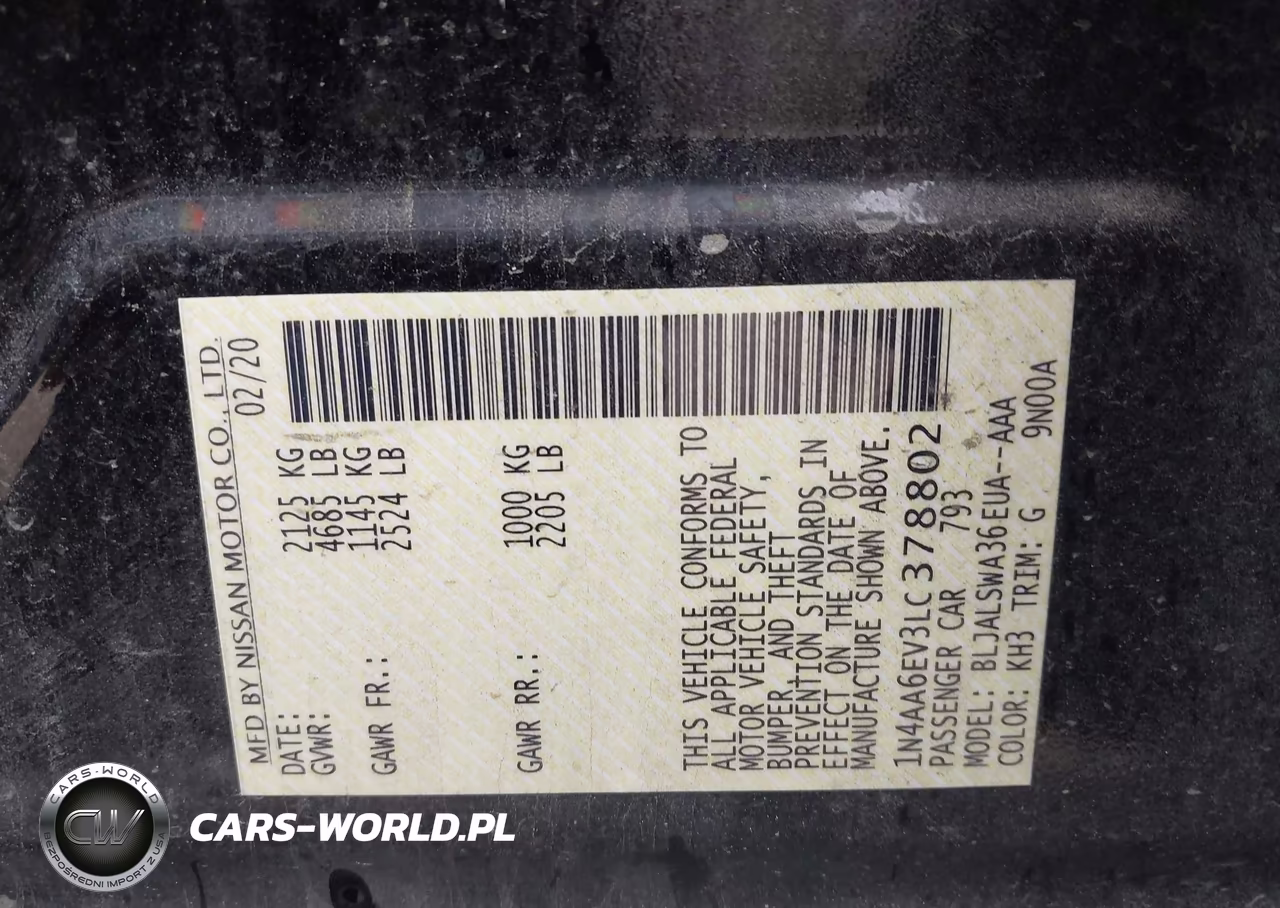 2020 Nissan Maxima Sr Xtronic Cvt VIN:1N4AA6EV3LC378802 - 9