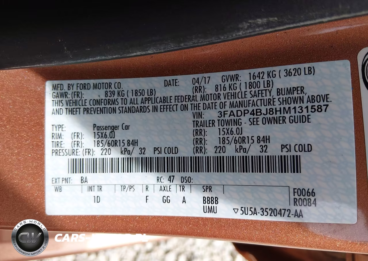 2017 Ford Fiesta Se VIN:3FADP4BJ8HM131587 - 9