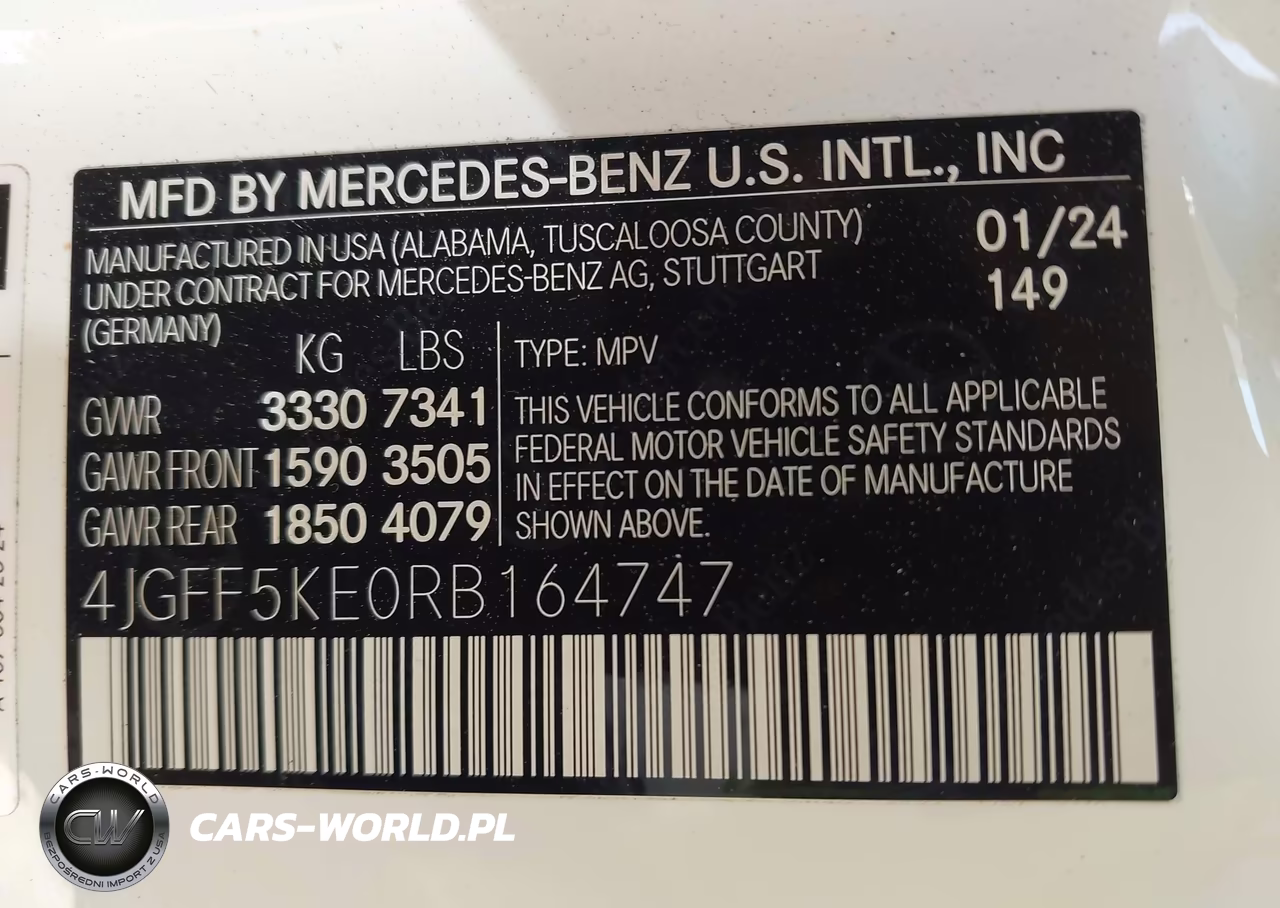 2024 Mercedes-Benz Gls 450 4Matic VIN:4JGFF5KE0RB164747 - 9