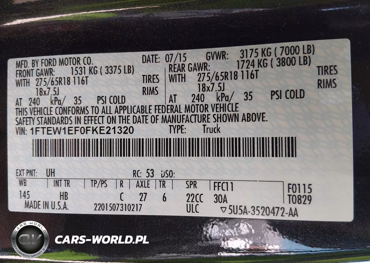 2015 Ford F-150 Lariat VIN:1FTEW1EF0FKE21320 - 9