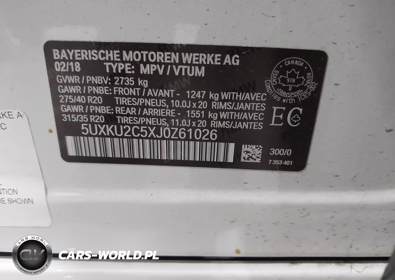 2018 BMW X6 xDrive35I VIN:5UXKU2C5XJ0Z61026 - 9