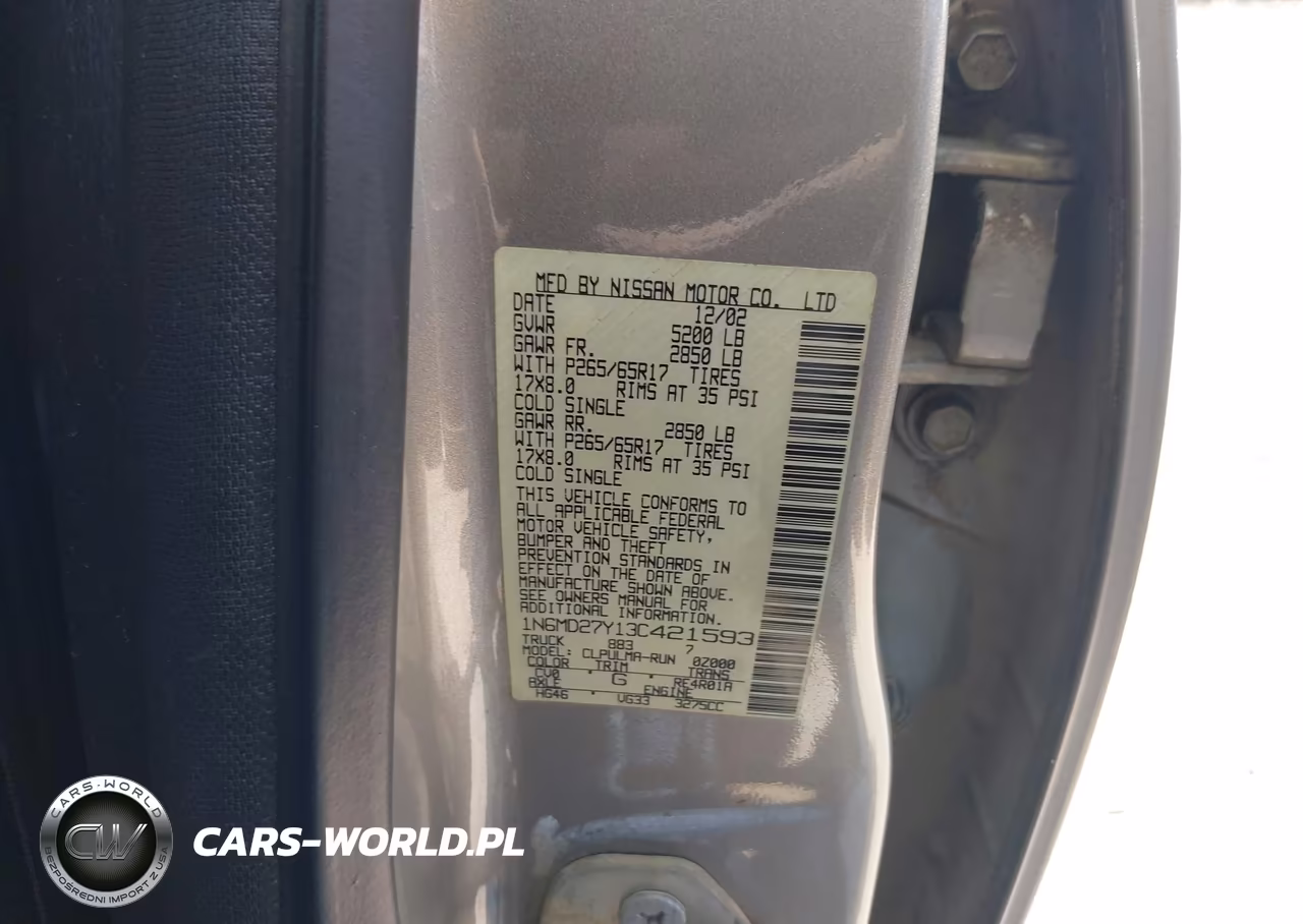2003 Nissan Frontier Sc-V6 VIN:1N6MD27Y13C421593 - 9